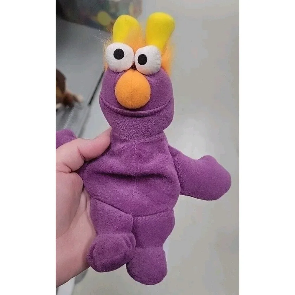 Sesame Street Honker Plush Purple Soft Stuffed Beanbag Toy Beanie 8in - B‎